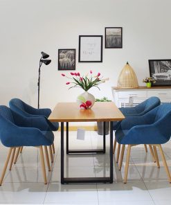 Bộ bàn ăn gỗ tần bì Retro chất lượng cao