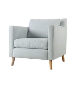 Ghế sofa đơn vải William trắng xám