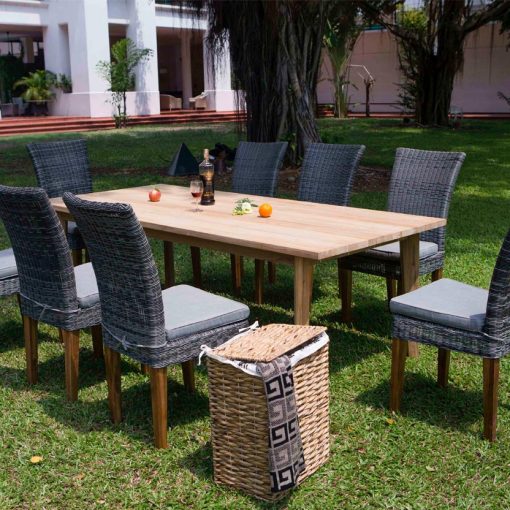 ghế nhựa giả mây furnist leah