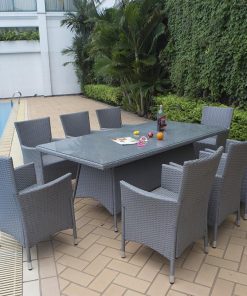 ghế nhựa giả mây furnist pentana
