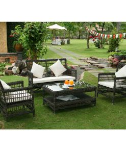 Sofa nhựa giả mây sân vườn