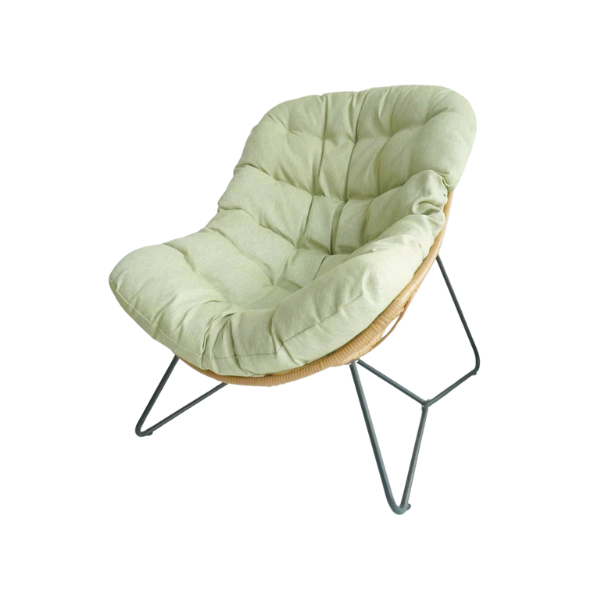 Ghế Thư Giãn Mây Nhựa Shell Cao Cấp - Thiết Kế Đẹp, Đệm Êm Ái