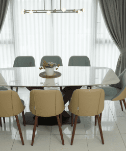 Bàn ăn chân chữ X 2m