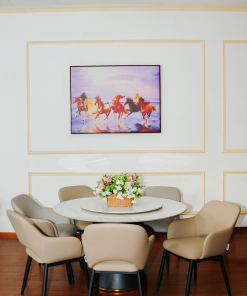 Bàn ăn tròn mặt đá