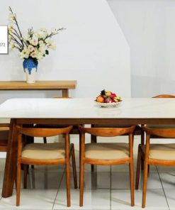 Bàn Ăn Mặt Đá 2m2 Hilton